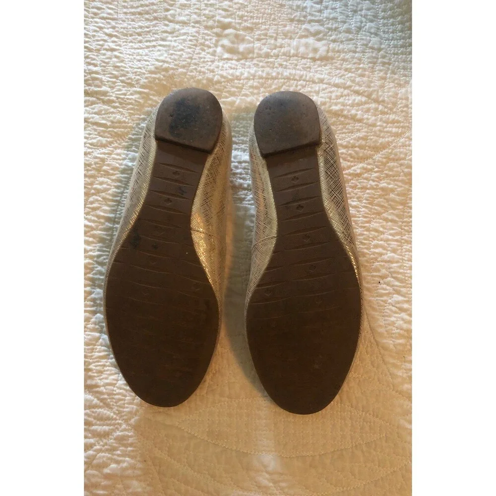 Kate Spade gold metallic Flats sz 8